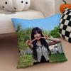 singer sweet JJung Eun Ji Cushion Cover Throw Pillow Cover Hidden Button Durable Polyester Chair Cushion