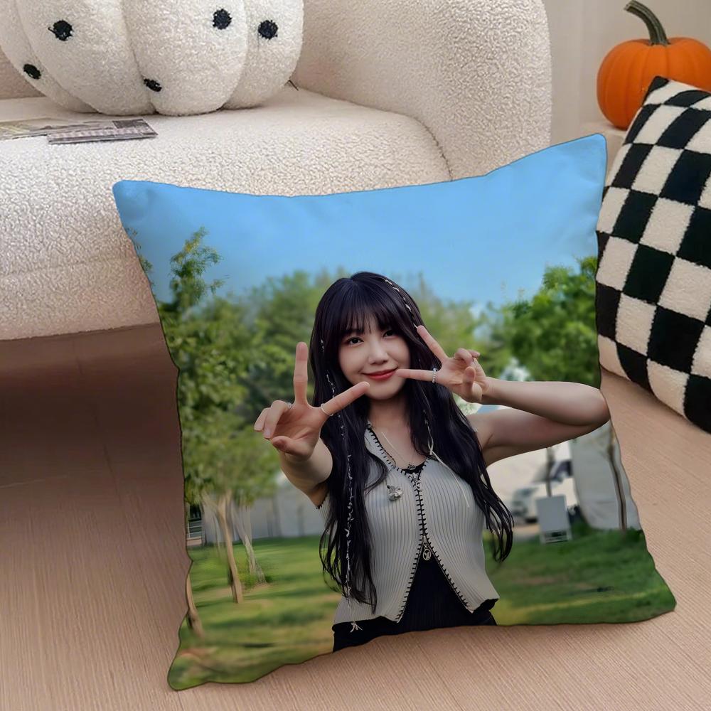 singer sweet JJung Eun Ji Cushion Cover Throw Pillow Cover Hidden Button Durable Polyester Chair Cushion