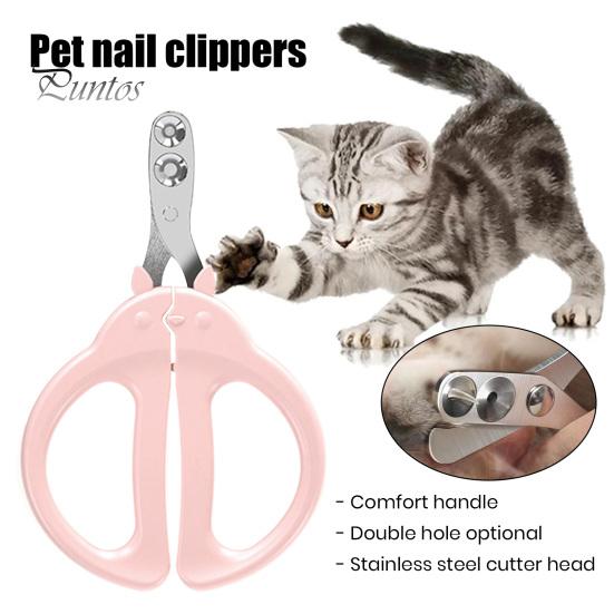 Cat Nail Clippers Circular Hole Ergonomic Double-Hole Positioning Blades Grooming Supplies Pet Trimmer Clippers for Cats Dogs