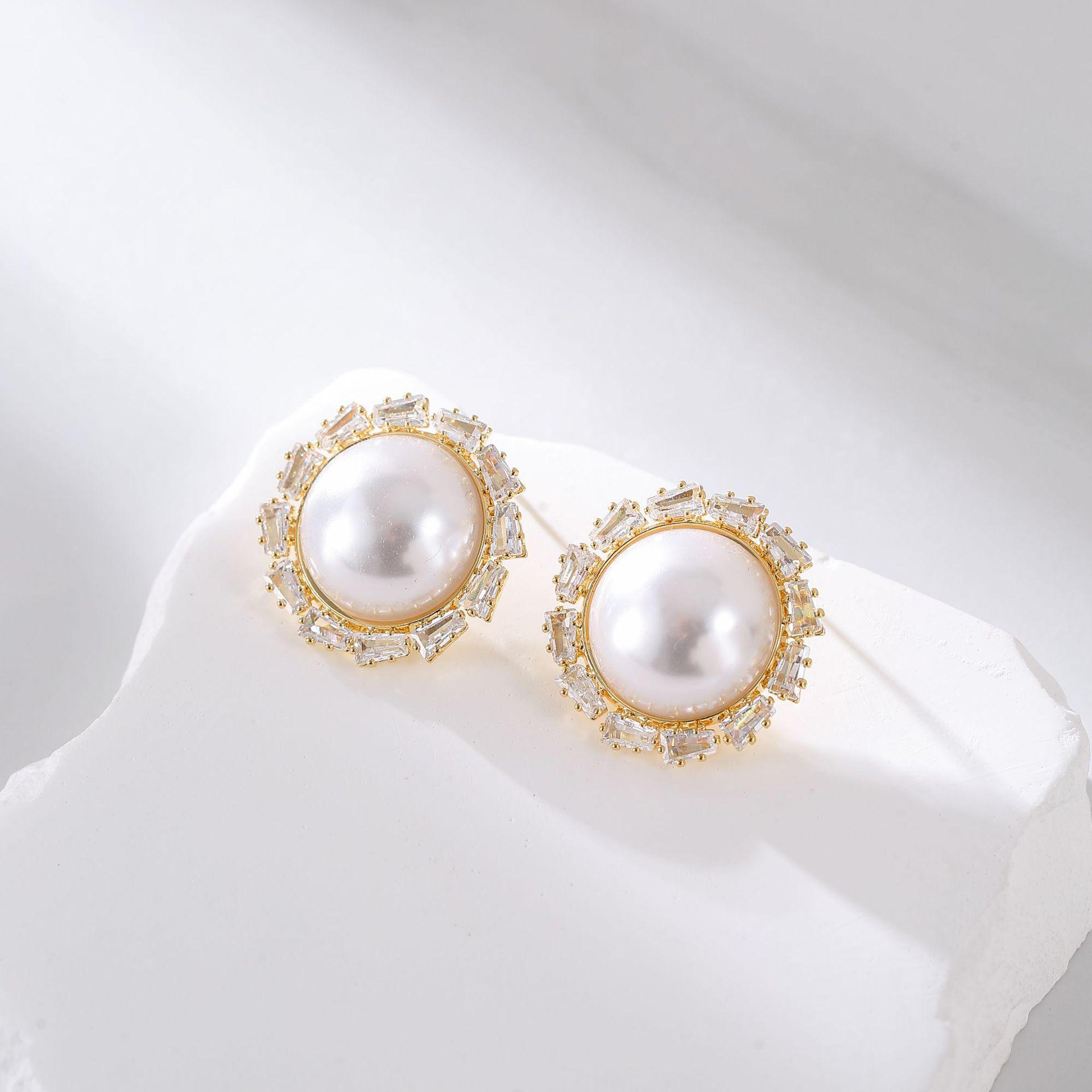 

Элегантные серьги из серебра 925 пробы с жемчугом и бриллиантами для женщин TE01575