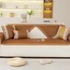 Retro Sofa Cushion  Summer New Rattan Seat Cushion Cover Cloth Mat One Piece Straight Combination Sofa Seat Cushion