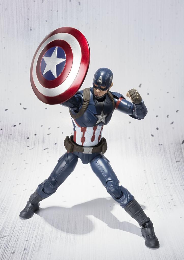 TAMASHII NATIONS Figurină mobilă pictată Captain America de 150 mm SHFiguarts (Război civil) Aproximativ. ABS&PVC