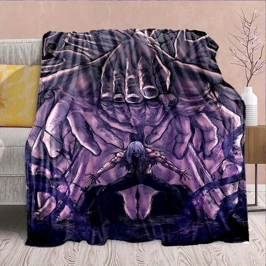 Jujutsu Kaisen Flannel Warm Throw Blanket Soft Cozy Plush Lightweight Sofa Bed Home Decor -QJY