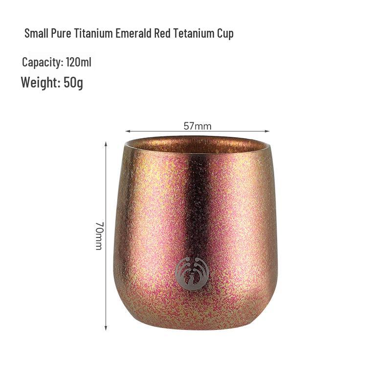 Pure Titanium Double-Layer Coffee Cup: Stylish, Portable, and High-Quality for Home or Outdoor Use.
