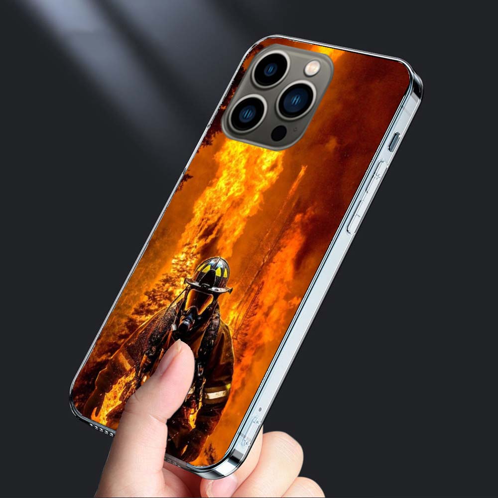 Firefighter Training Phone Case For Iphone 16E 15 Pro 14 Plus 17E 16 17 Pro Max Air 11 12 13 Mini Shockproof Capa Cute Cover