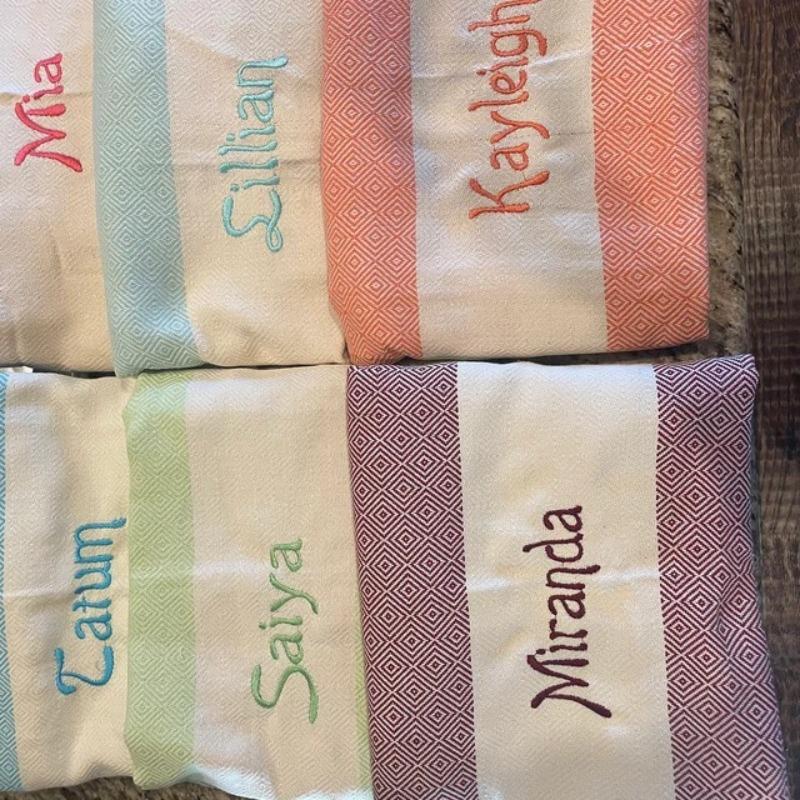 Woven Cotton Blanket Outdoor Blanket Foreign Trade  Beach Towel Color Bath Towel Tassel Striped Polyester Cotton Beach Towel