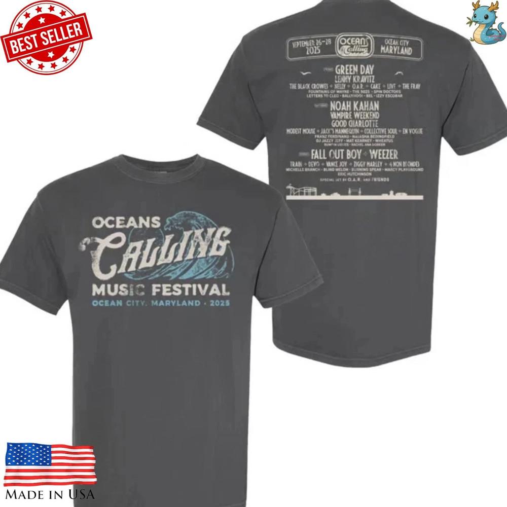 Oceans Calling Music Festival Ocean City Maryland T shirt Full Size S-5XL