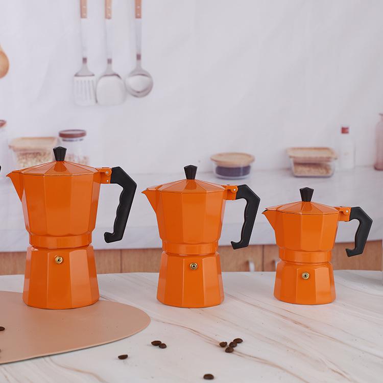 Sico Premium Aluminum Moka Pot - Customizable Color Coffee Maker for Home or Office.
