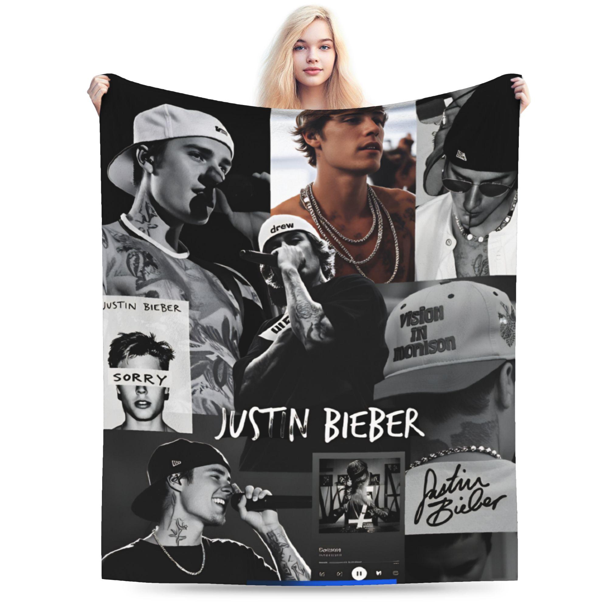 

Poplar Singer Justins Biebers Christmas Warm Soft Blanket Children Plush Bedding Throws Comfortable Home Decor Sofa Bed Cover 30x40in