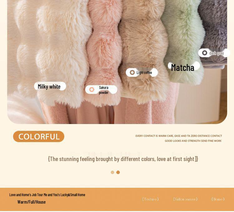 2025 Winter A-Grade Rabbit Plush Sofa Cover: Thickened, Warm, and Simple Cushion Cloth