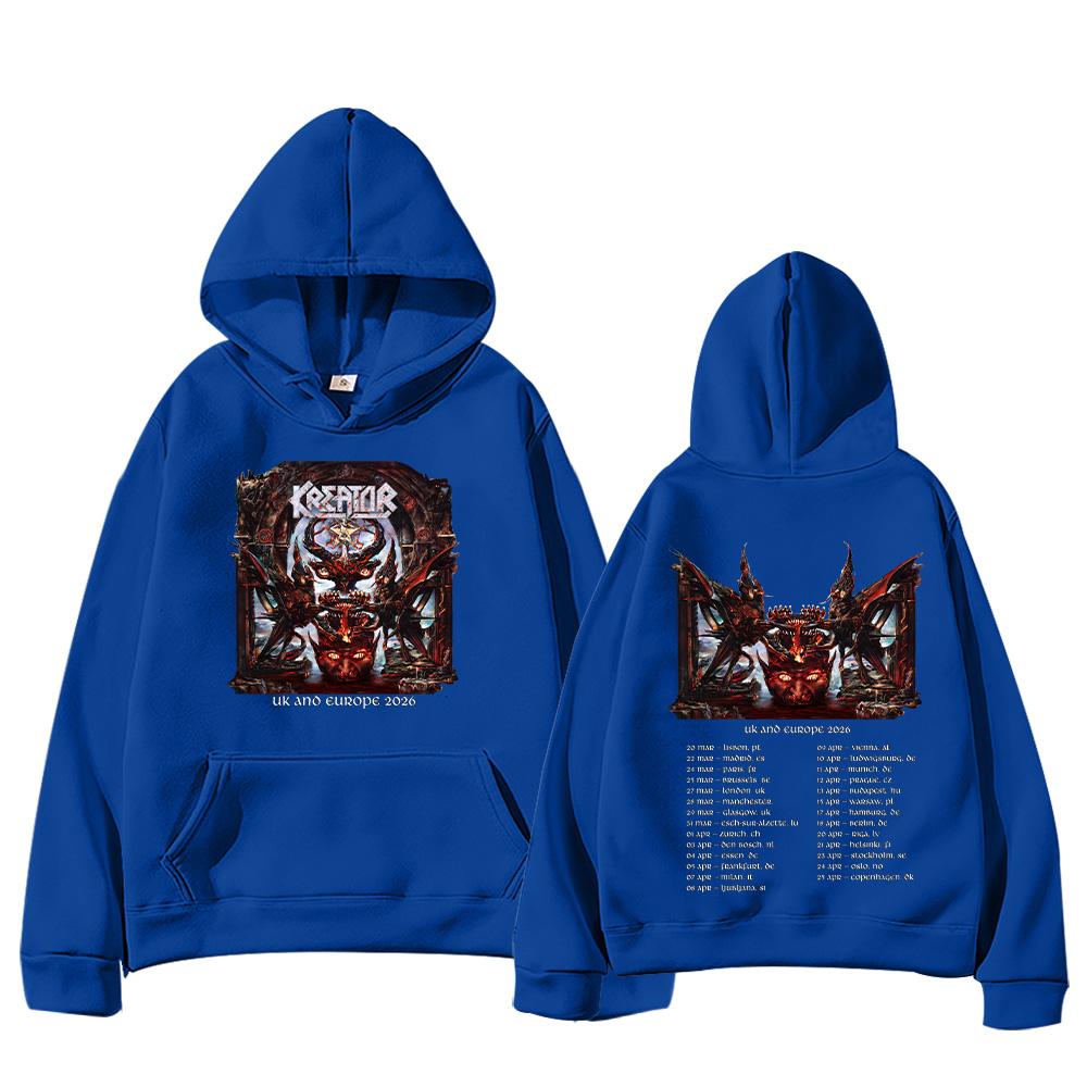 

Толстовки з капюшоном Kreator Thrash Metal Band Pullovers Music Sweatshirt Унісекс Одяг Streetwear L темно-синього кольору