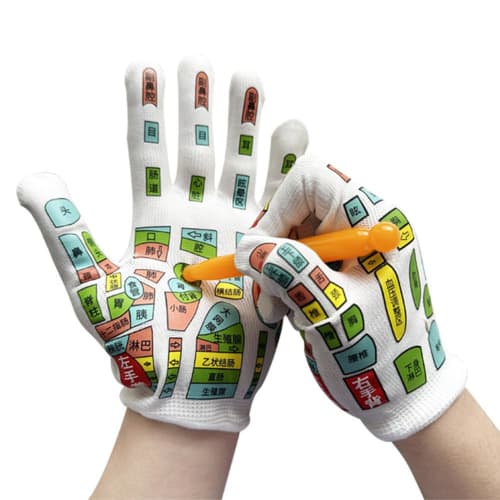 

Hand acupressure gloves [Japanese acupressure instruction manual] [double-sided acupressure print] Palm massage acupressure stick tool
