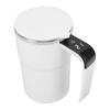 Automatischer Rührbecher 13oz Wiederaufladbar Intelligente Temperaturmessung Magnetischer Selbstmischbecher für Kaffee Weiß