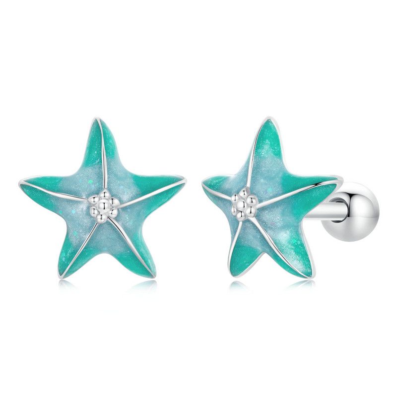 WOSTU 925 Sterling Silber Mini Blume Schmetterling Vogel Biene Steckerohrringe Regenbogen Mondstein Kätzchen Ohrstecker Mädchen Party Schmuck