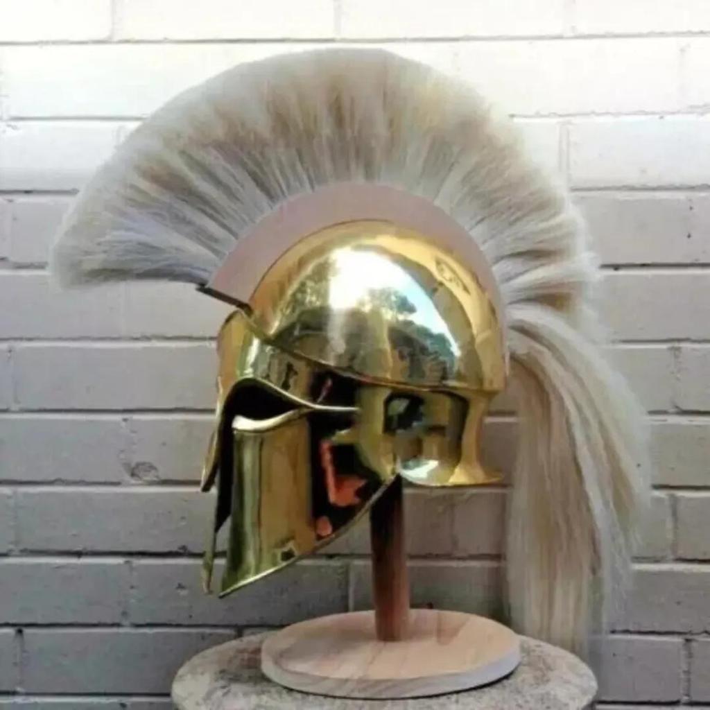 Spartan Steel Helmet Mask Medieval Warrior Decor