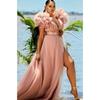 Frühling Sommer Neues Übergrößen Damenkleid, Locker Fließendes Netz Casual Pendlerkleid