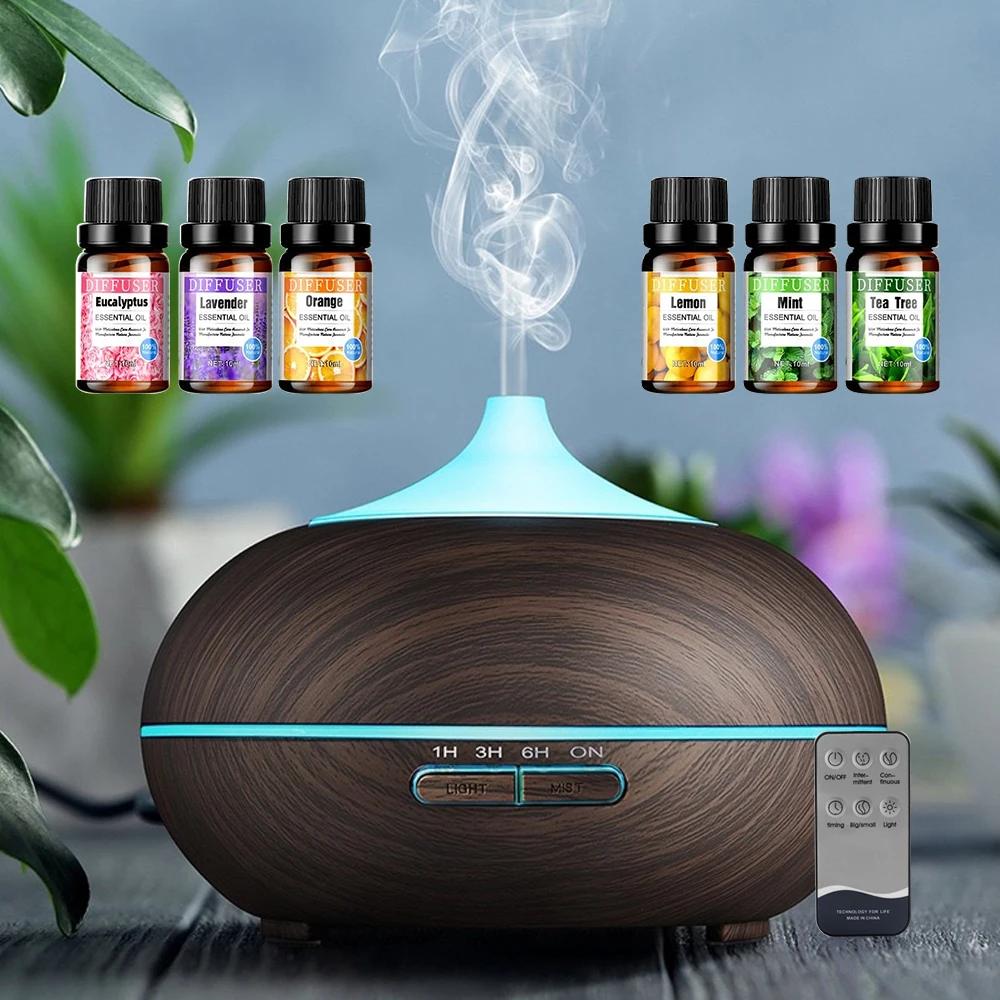 

550ml Ultrasonic Essential Oil Diffuser: 2-in-1 Aromatherapy & Humidifier with Auto Shut Off + 4 Timers - Ideal for Home Bedroom 550ml