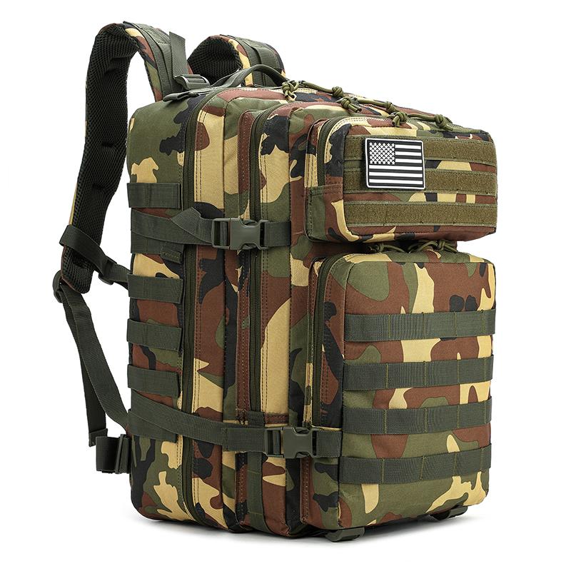 45L Hiking Travel Backpack for Men Women Tactical Camouflage Backpacks Large Outdoor Camping Adventure Multifunctional Bag