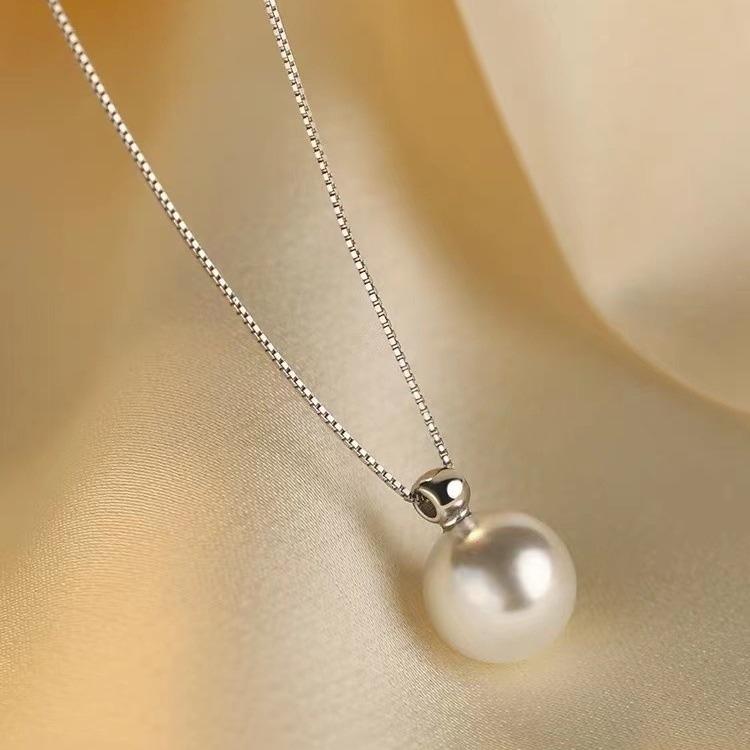 925 Silver-plated Pearl Neck Chain Light Luxury Necklace 2023 New Popular High-end Niche Women's Collarbone Chain