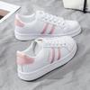 2025 Spring and Autumn New Leather Versatile Little White Shoes Women's Shell Head Sports and Leisure Shoes Board Shoes Flat Women's Shoes