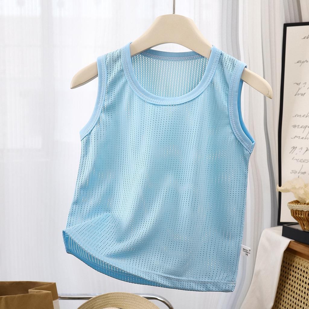 Lässiges ärmelloses T-Shirt für Mädchen und Jungen für den Sommer, einfaches und stilvolles Oberteil für Kinder