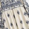 2026 Spring European & American Style Women's Bohemian Tassel Print Loose Dress