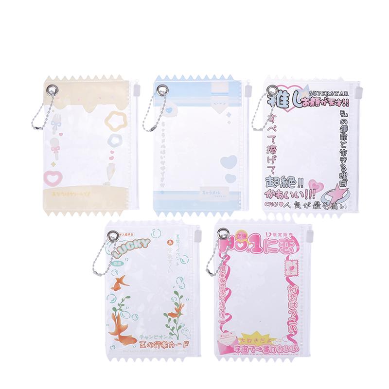 1Pc Cute Transparent Candy Bag 3 Inch Kpop Idol Card Sleeves Photocard Holder Card Films Game Cards Protective Collect Bag