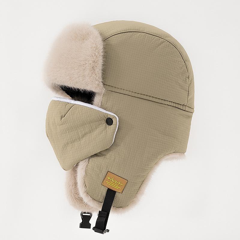 Thunderbolt Hat Men and Women Winter Padded Thickened Ear Protection Cap Cycling Outdoor Ski Ins Warm Cold Cotton Cap