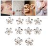 10pcs Zinc Alloy Flower Rhinestones Rhinestone Crystal Crystal Charms Flat Back Charms  Beach Bag