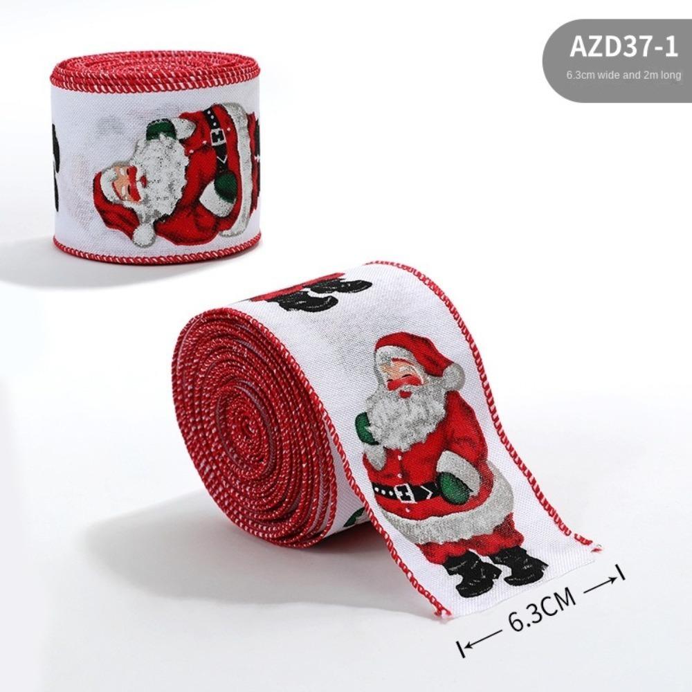 2m Fabric Swirl Ribbon DIY Burlap Ribbon New Christmas Ribbon