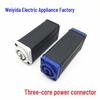 Three-core LED Blue/White Female-to-Female Power Connector for Stage Lighting.