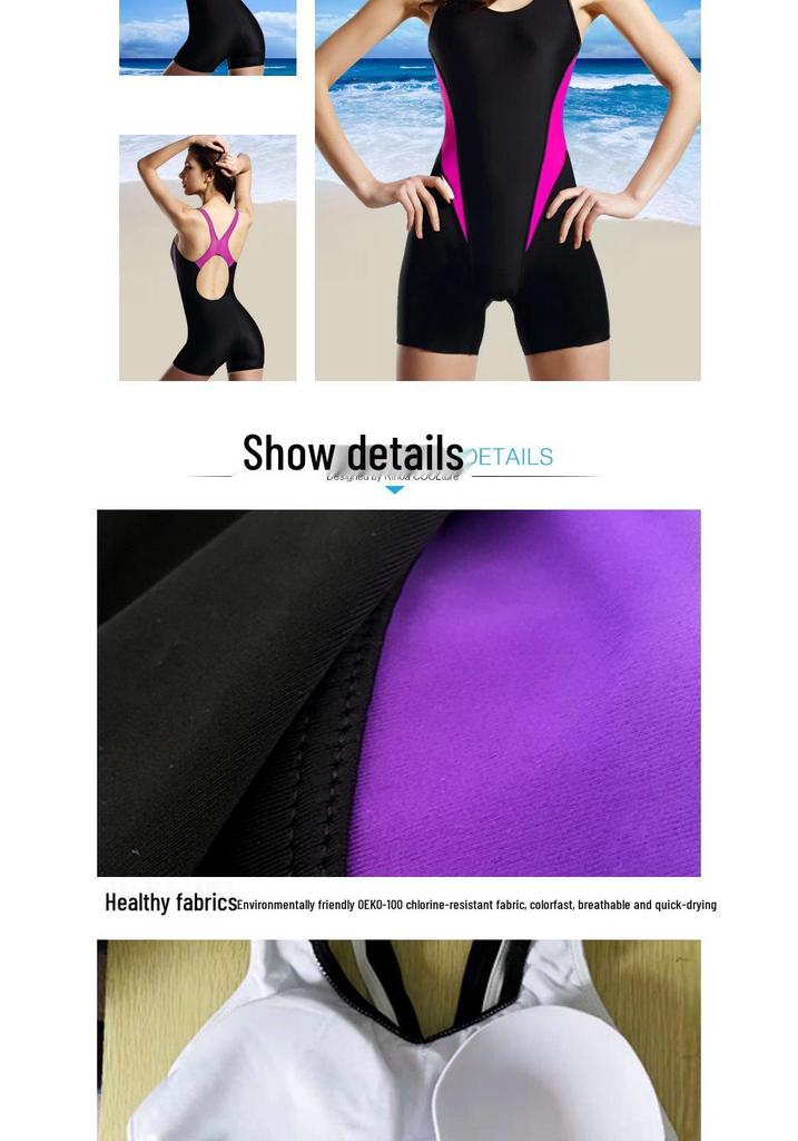 Badebekleidung für Damen in Übergrößen: Einteilige Boyshorts, Schlankmachende Bauchkontrolle, Wählen Sie offenen oder geschlossenen Rücken. Ideal für das professionelle Training.