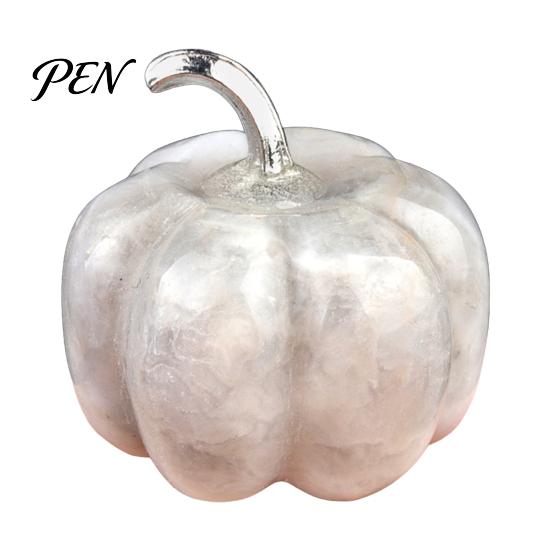 Transparent Crystal Pumpkin Charms Natural Carved Charm, Mini Gemstone Pendant Handmade Diy Craft Accessories for Jewelry DIY Making, Halloween Micro
