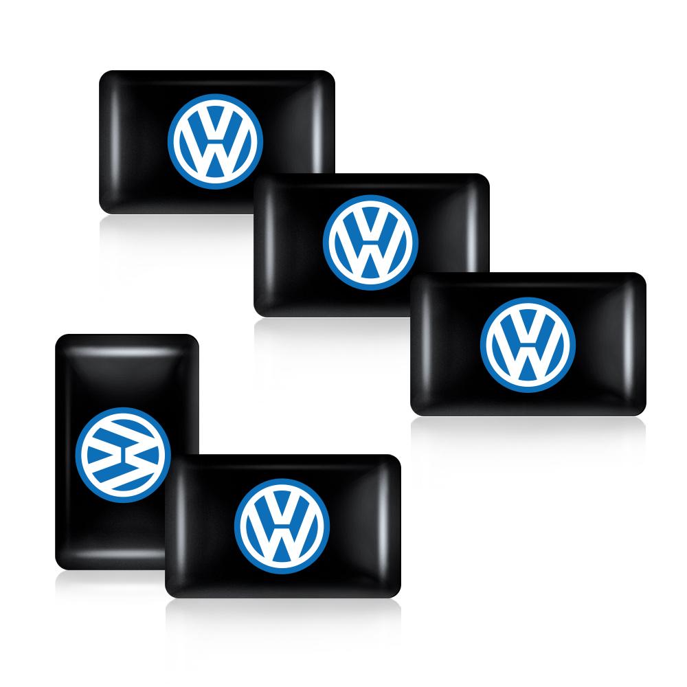 10/20Pcs 3D Fashion Volkswagen New R Car Interior Epoxy Body Sticker Auto Valve Cap for VW Golf 4 5 B8 Bora MK7 Beetle GTI Jetta