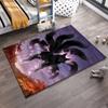 "Black Nine-Tailed Fox Carpet with Mystical Aura and Colorful Sunset" Suitable for Use As an Anti-slip for Living Room Bedroom Sofas