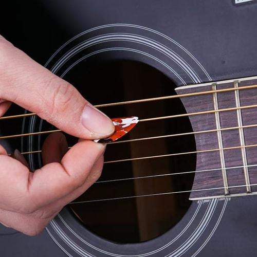Set of 12 Guitar Picks In 6 Thicknesses with Storage Case, Suitable for Beginners and Professionals