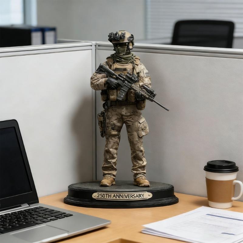 American 250th Anniversary Patriotic Soldier Commemorative Acrylic Desktop Souvenir Decors for Celebration and Gifting