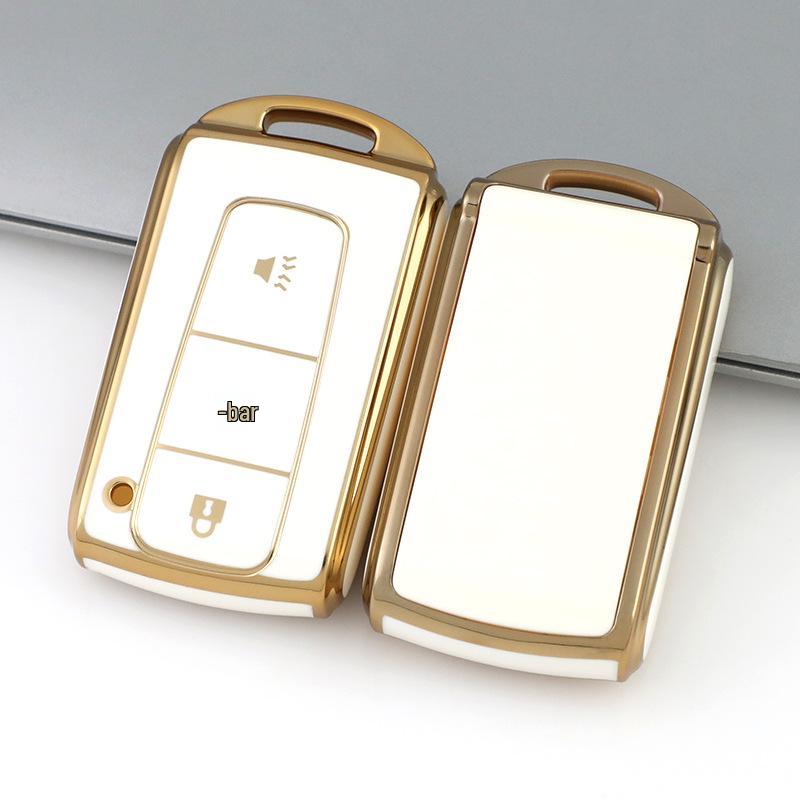 Compatible Key Case for Toyota Crown '08, Prius '05, '07, '09, 2010 - Gold Edge, Hot-Selling