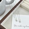 Simple and Exquisite Temperament, Small Silver Bean Collarbone Chain Necklace, Women's Light Luxury, Niche Design, New Style