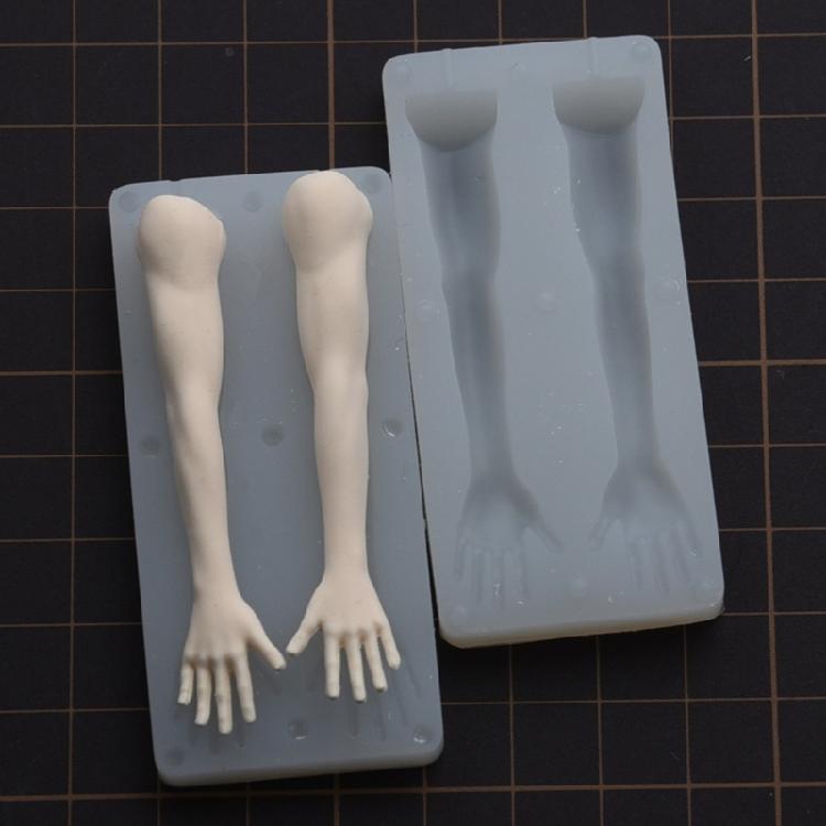 Flexible Resin Mold Small Ornament Molds Human Arm Shape Silicone Texture for Epoxy Crafts and Creative Wall Decorations