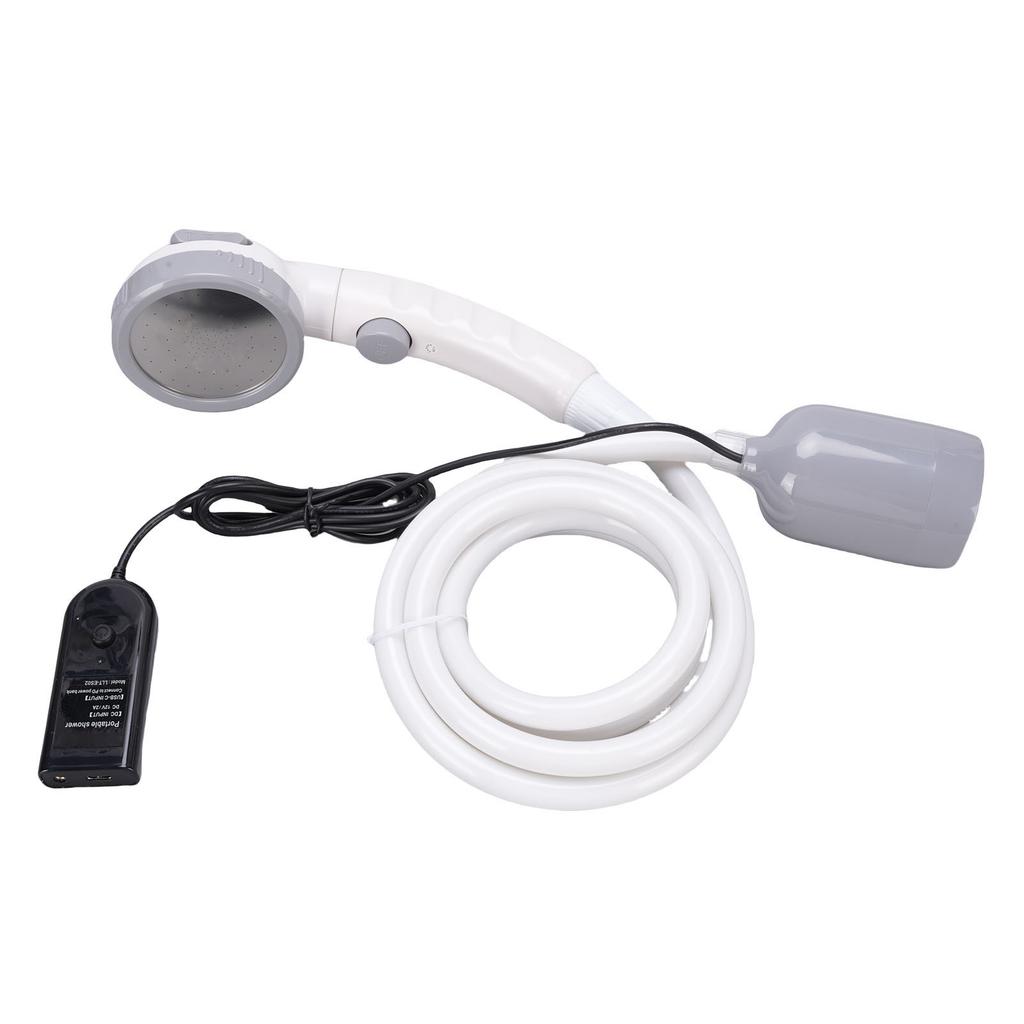 Tragbare Campingdusche Auto- oder USB-betrieben Outdoor Elektrische Duschpumpe Set IPX7 Wasserdicht 3