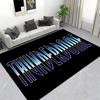 Stylish Cartoon Fighter Inspired Carpet, Red & Black Action Floor Rug