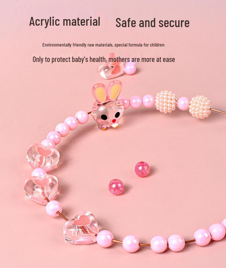 Children's Necklace & Jewelry Toy Set: 54-Compartment Beaded Bracelets & Earrings DIY Kit