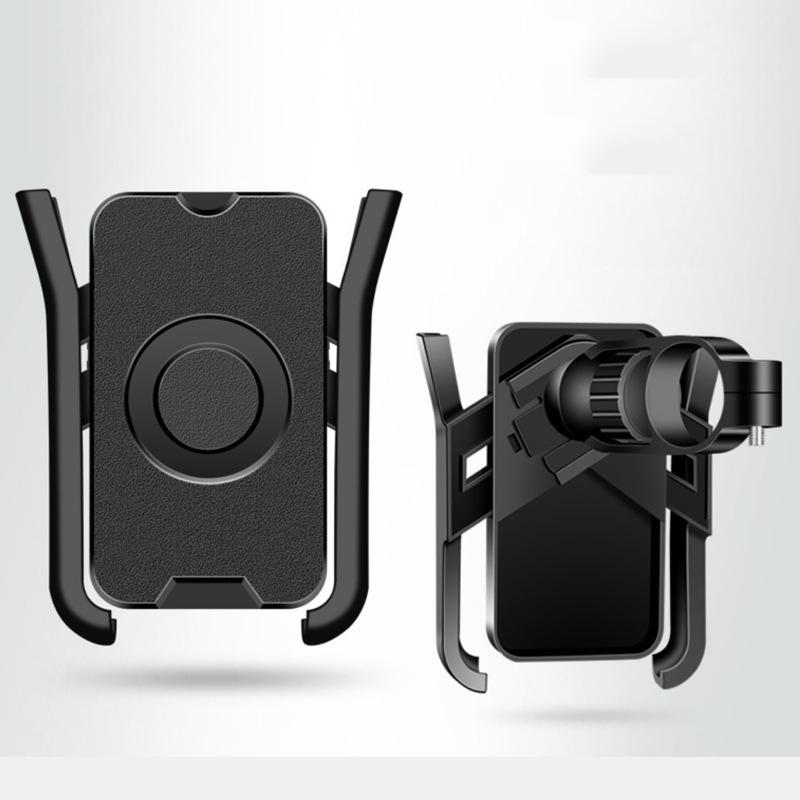 Motorcycle Bicycle Phone Holder Mount Handlebar Rearview Mirrow Quick Lock Support Telephone Stand Anti-slip Bike Scooter Clip