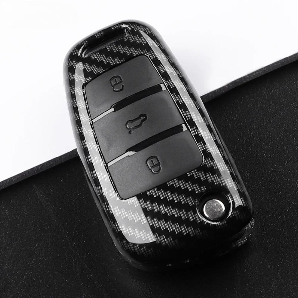 

ABS Чехол для ключа автомобиля из углеродного волокна для A1 A3 A4 8P 8L 8V A5 B6 B7 A6 A7 C5 C6 Q3 Q5 Q7 4F S3 S4 S6 RS3 TT Защитный чехол