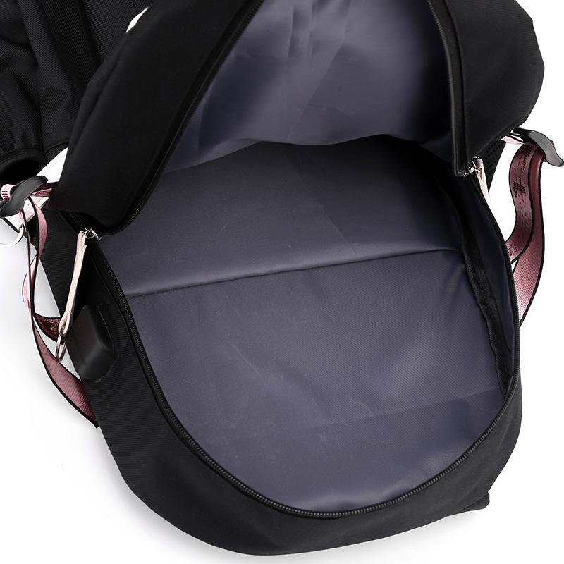 2024 new Korean version charging backpack travel bag blank student schoolbag large capacity bag computer bag