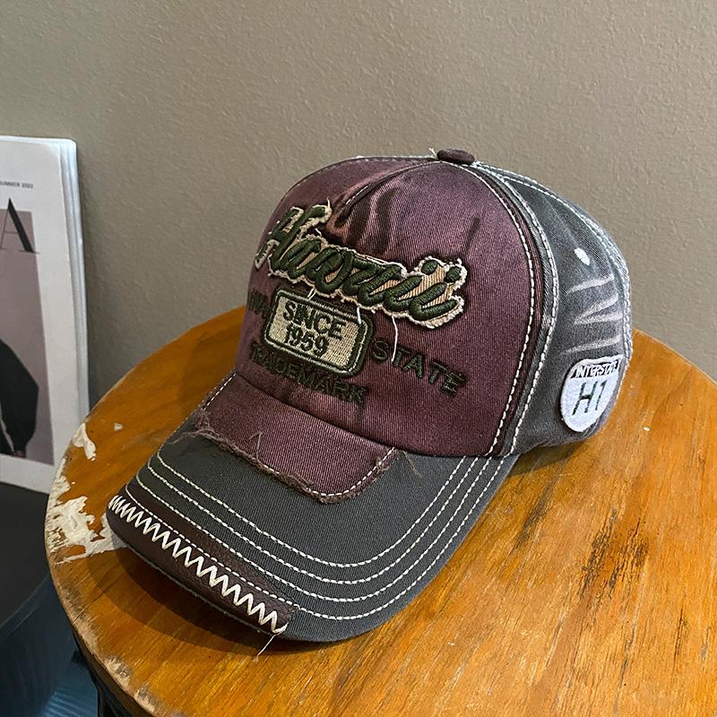 

Retro Letter Embroidery Baseball Caps for Women Men Adjustable Hip Hop Snapback Hats Unisex Outdoor Sunshade Peaked Hats 56-58cm