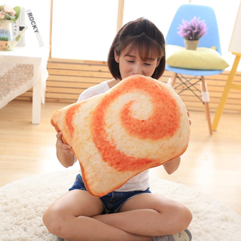 Cuscino Peluche a Forma di Pane con Design Carino per Ragazze, Decorazione per Casa, Ufficio, Riposo