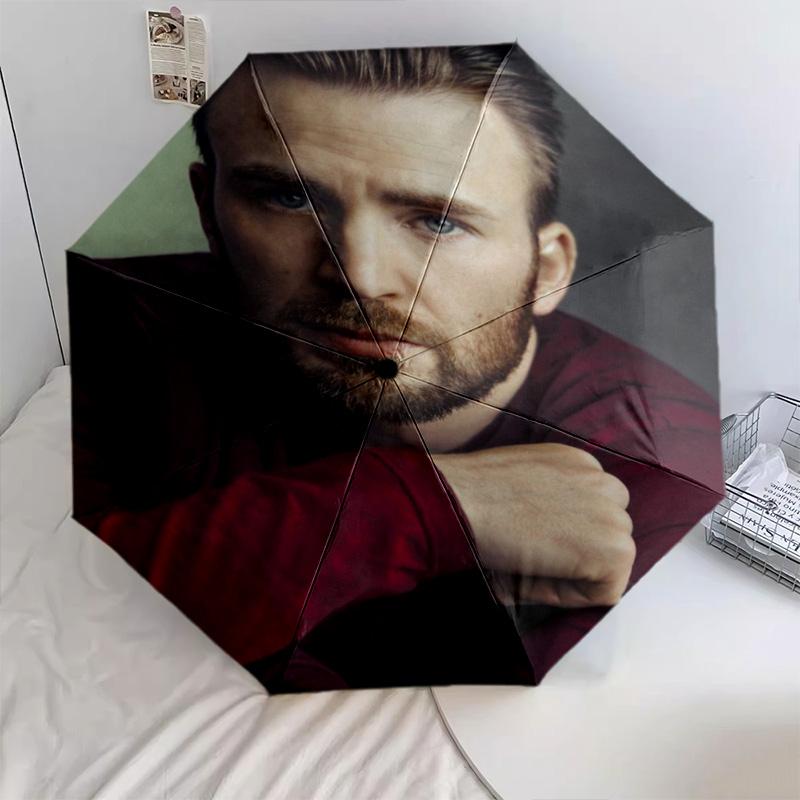 Chris Evans Automatic Umbrella - Suitable Travel Outdoor Portable Umbrella Birthday Gift Daily Essentials