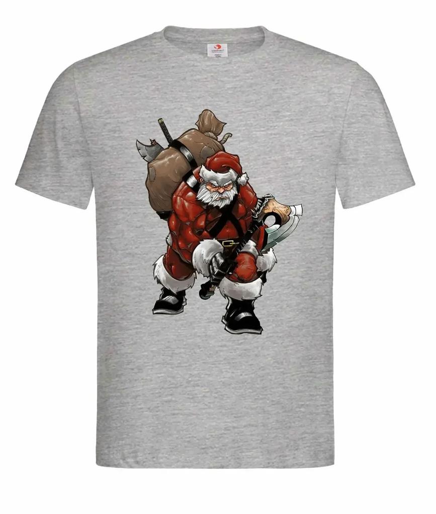 Funny Nordic Warrior Odin Santa Christmas Gift Valhalla TShirt 100 Cotton ONeck Short Sleeve Casual Mens Tshirt Streetwear